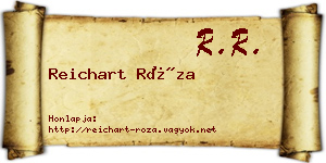 Reichart Róza névjegykártya
